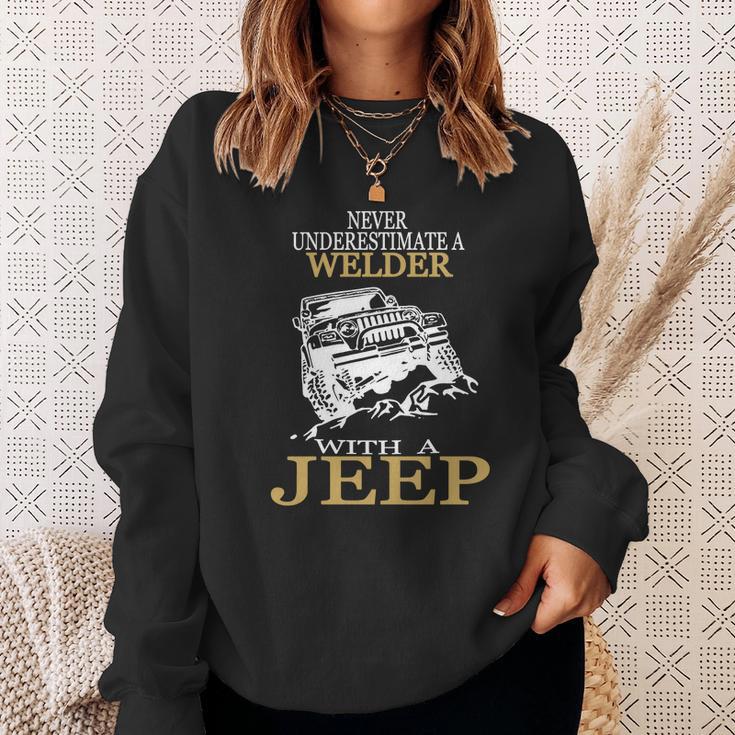 [154] Welder With A Jeep Tshirt Sweatshirt Gifts for Her